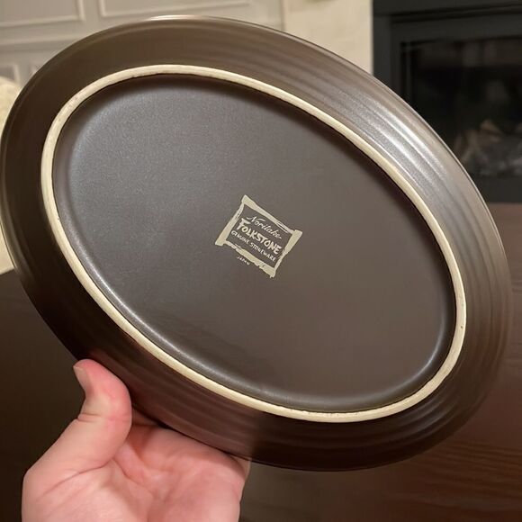 Noritake Folkstone Stoneware Beautiful Oval Serving Dish with Yellow & Terracot… - Picture 6 of 7